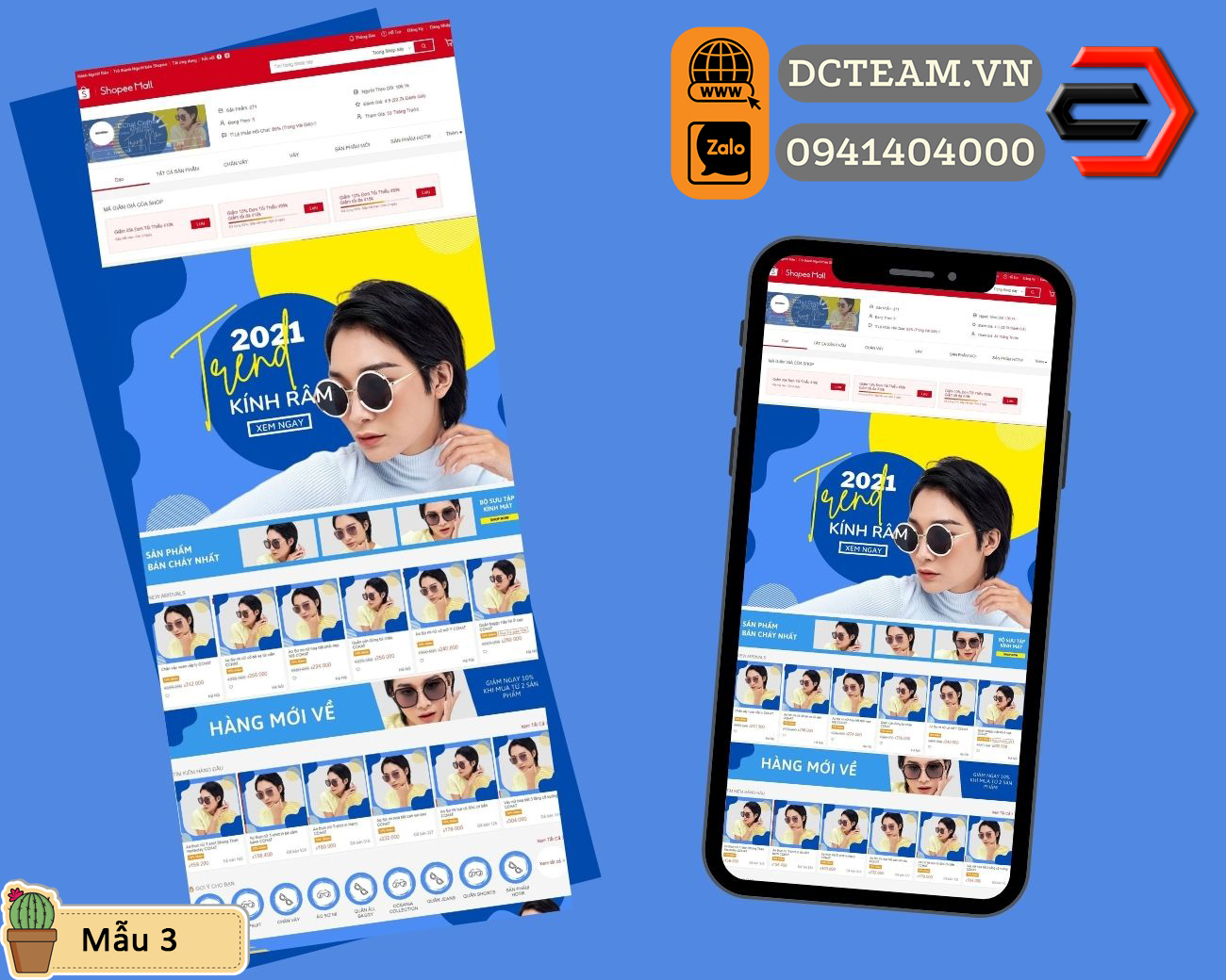 Mẫu giao diện gian hàng Shopee 3
