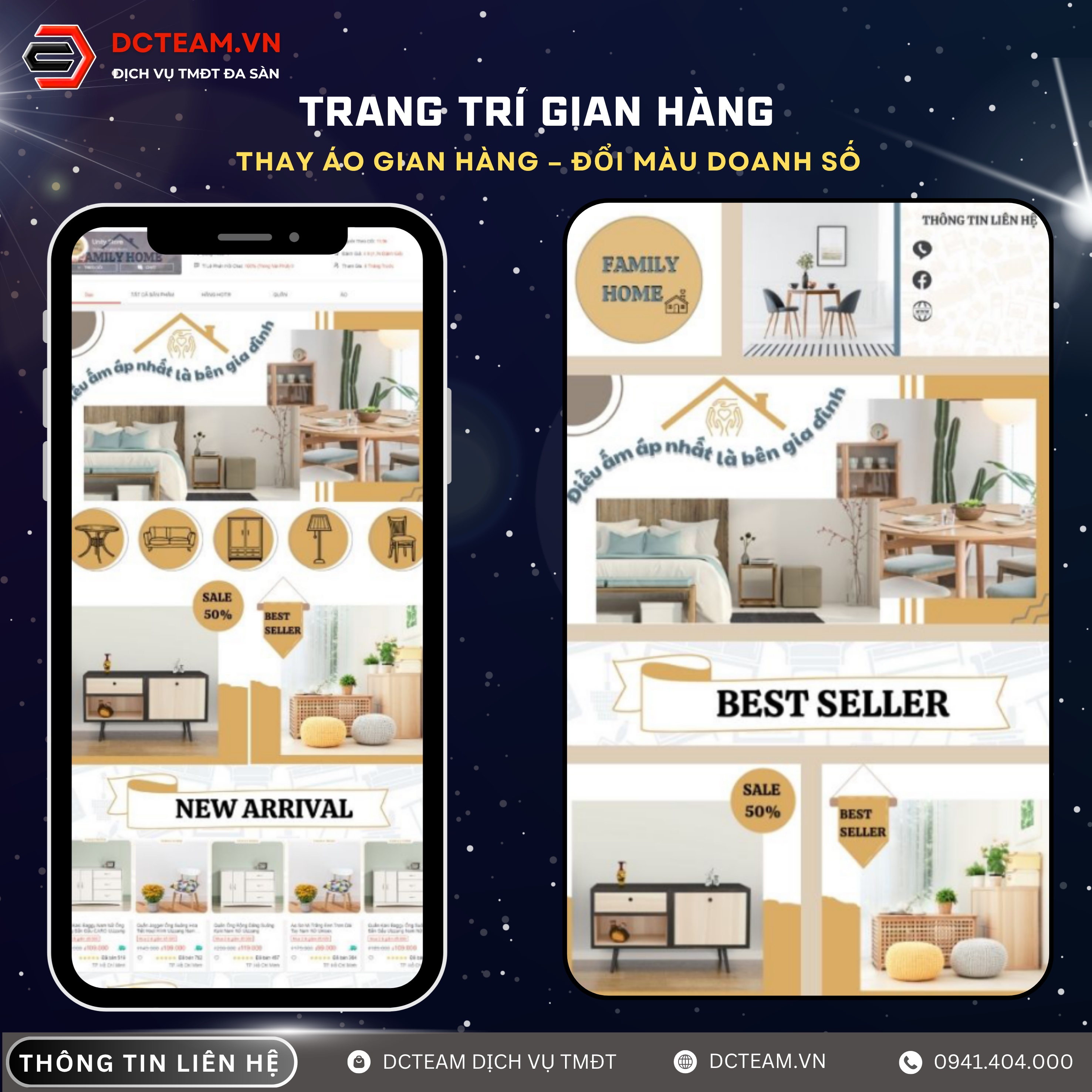 Mẫu setup gian hàng Shopee 2