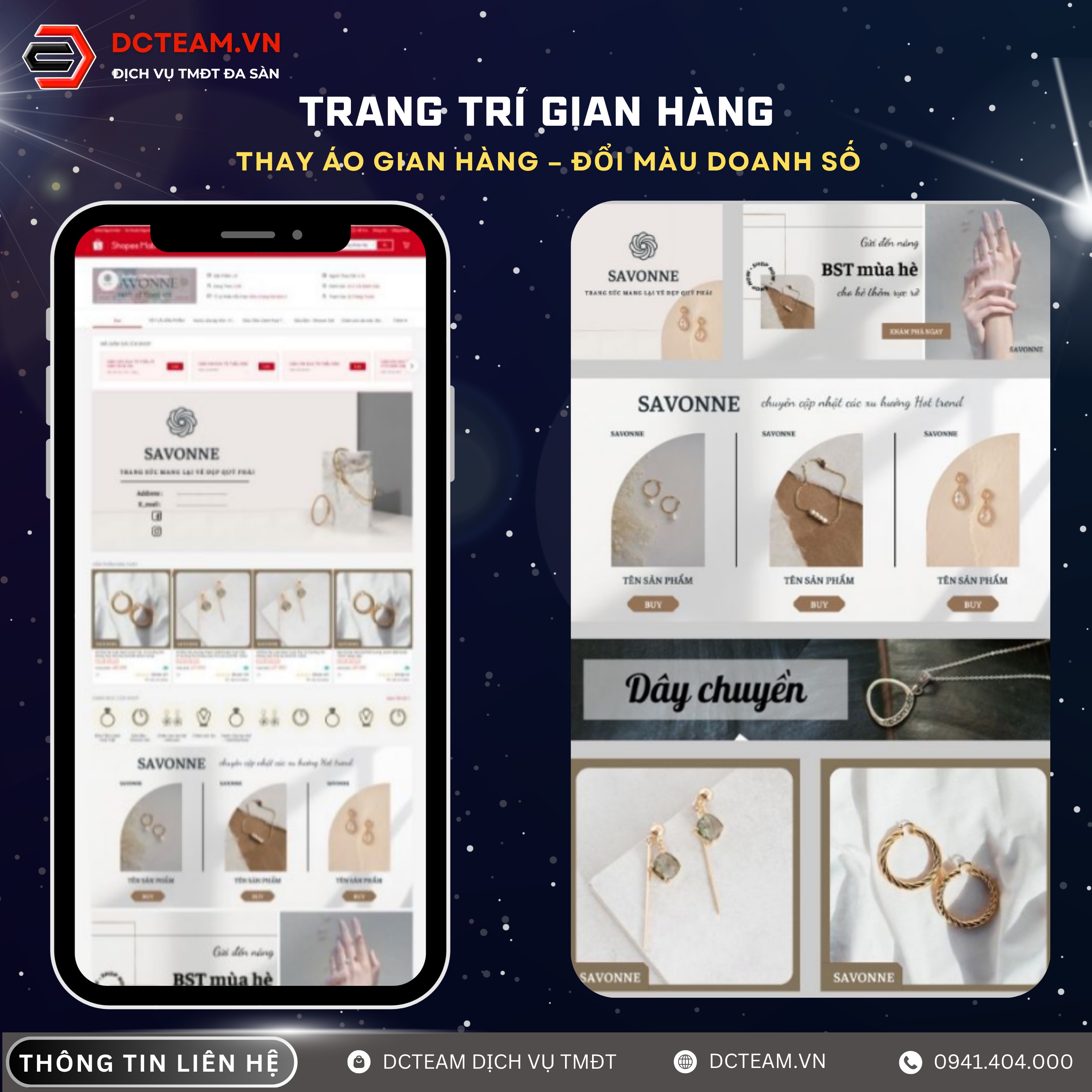 Mẫu setup gian hàng Shopee 3