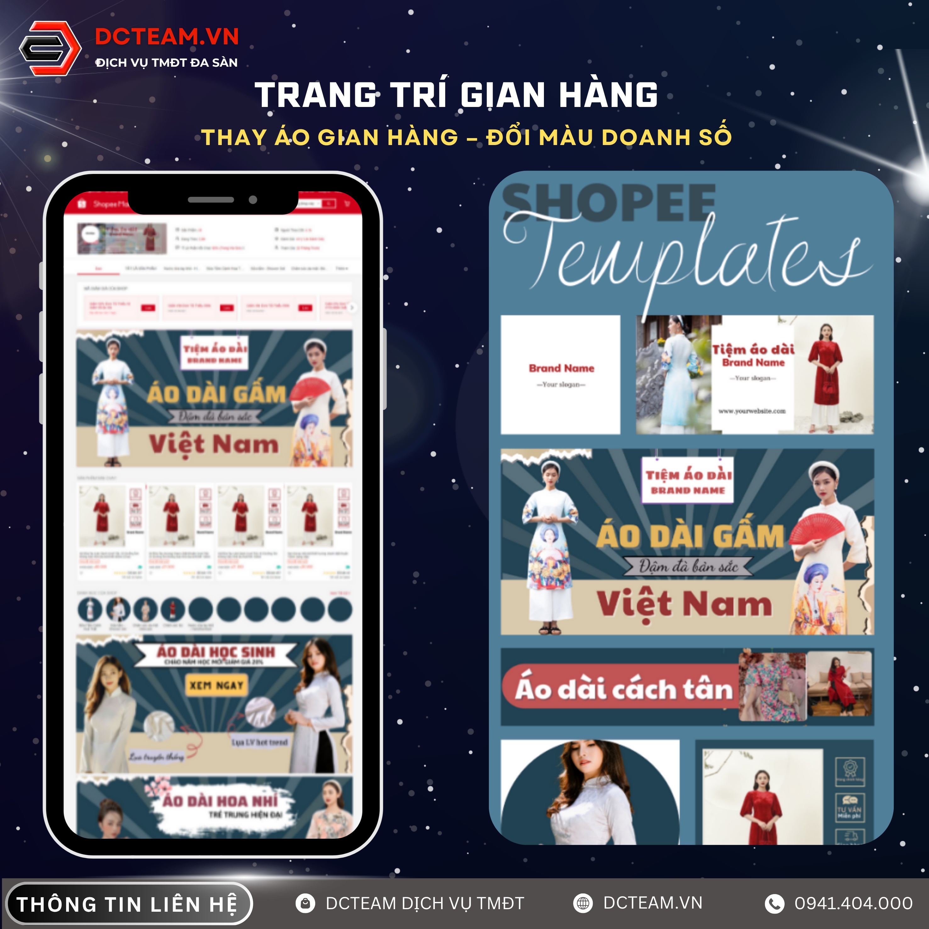 Mẫu setup gian hàng Shopee 4