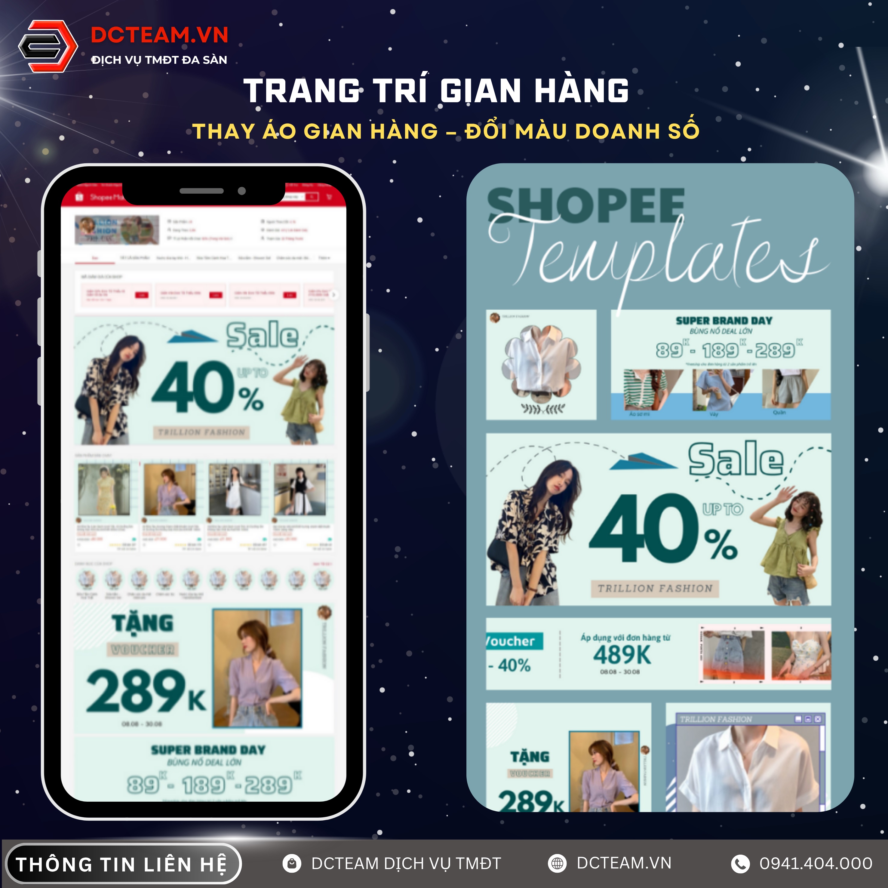 Mẫu setup gian hàng Shopee 5