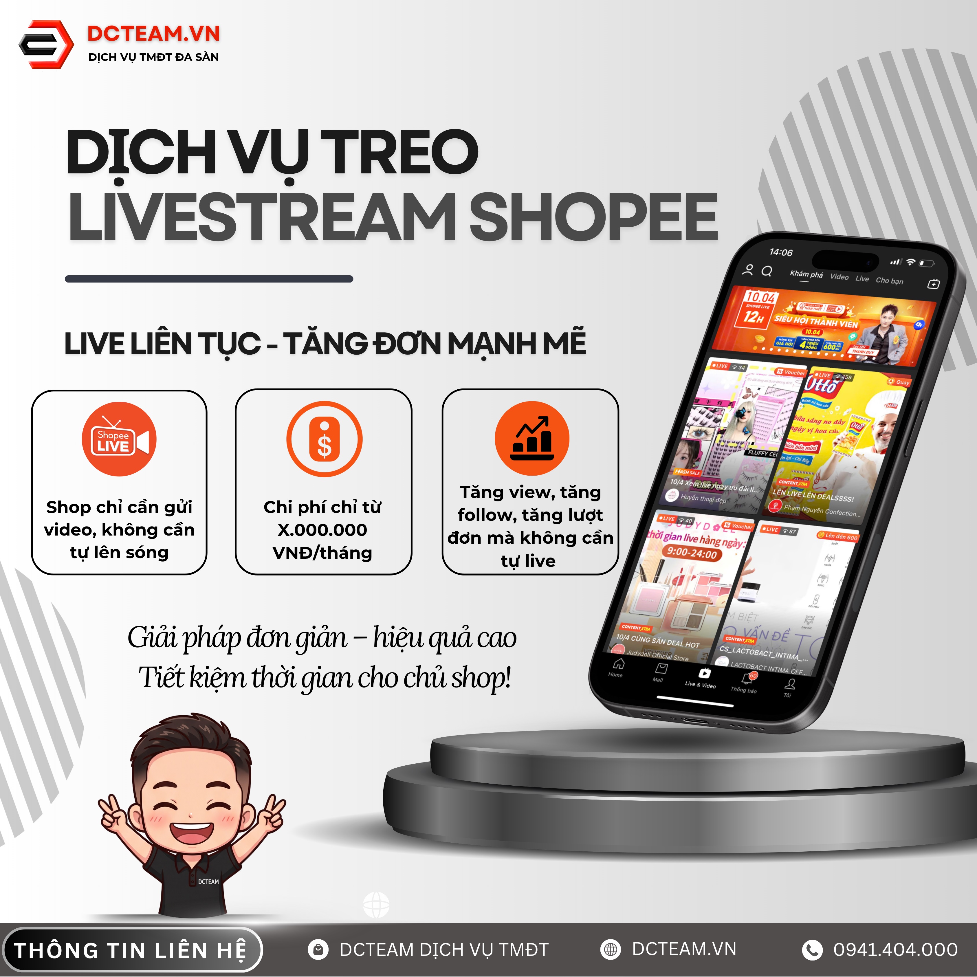 Dịch vụ Treo Live Shopee 4